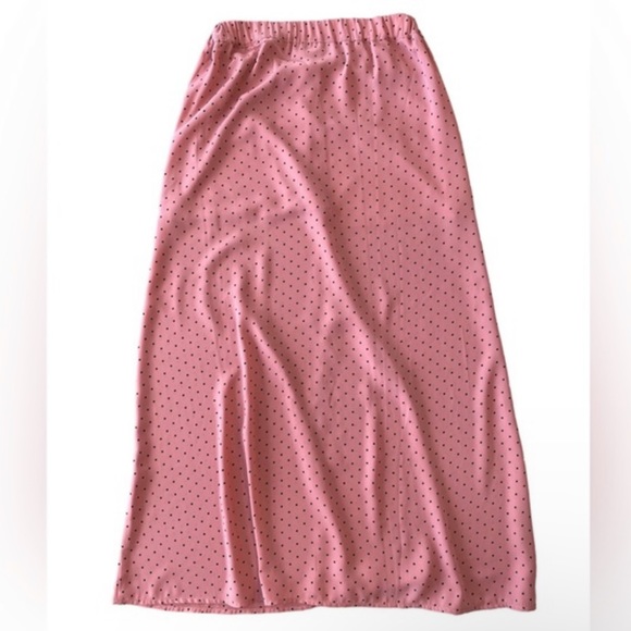 Love Tree Polka Dot Slit Maxi Skirt - Picture 2 of 4